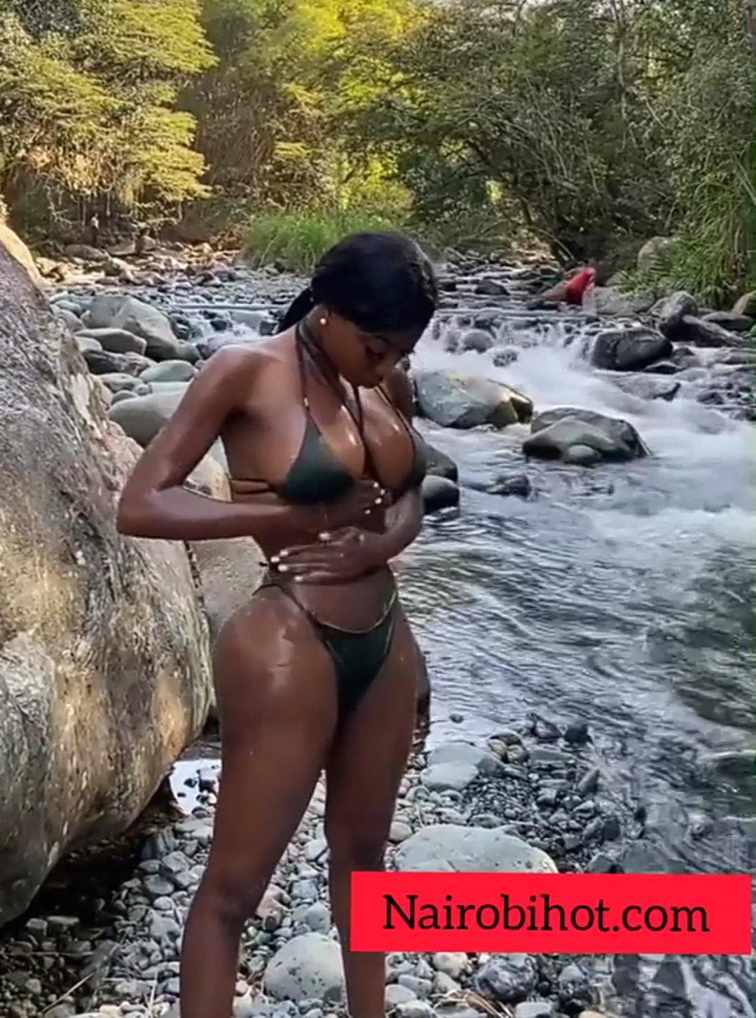 caught naked showering in public at athi river.